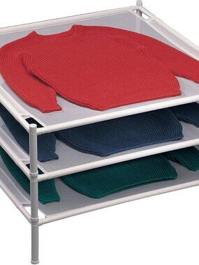 3 Stackable Clothes Sweater Laundry Mesh Dryer Drying Stands
